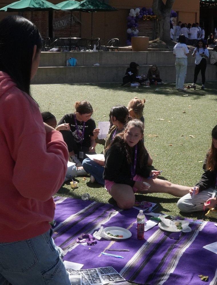 Teen creators working together on the lawn at GEMfest